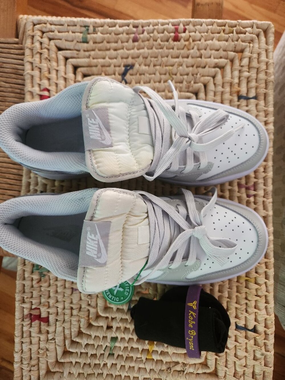 Nike dunk womens sneakers grey and white 7